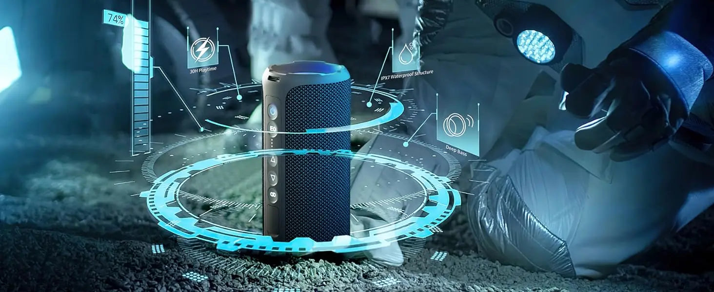 NNEOBA Bluetooth Speaker 40W Blue