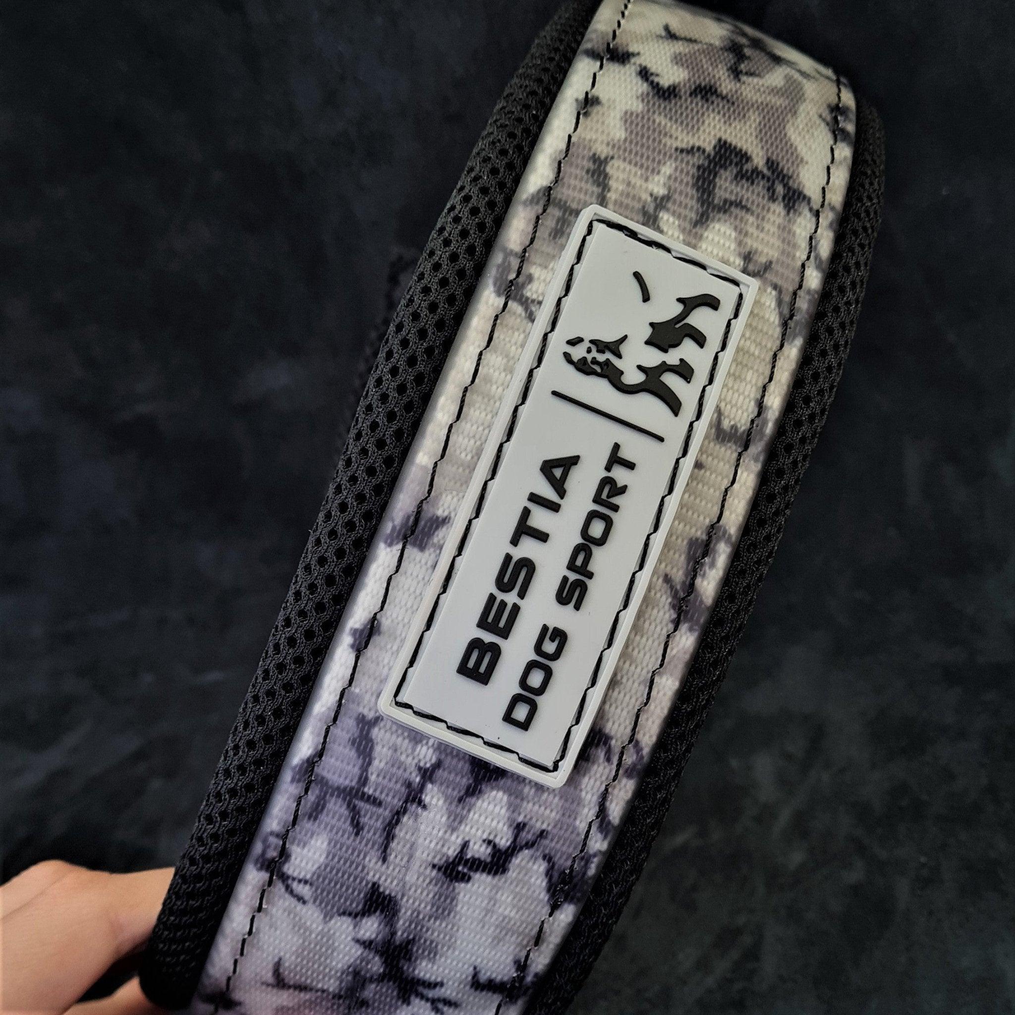 BESTIA DOG SPORT COLLAR GREY CAMO