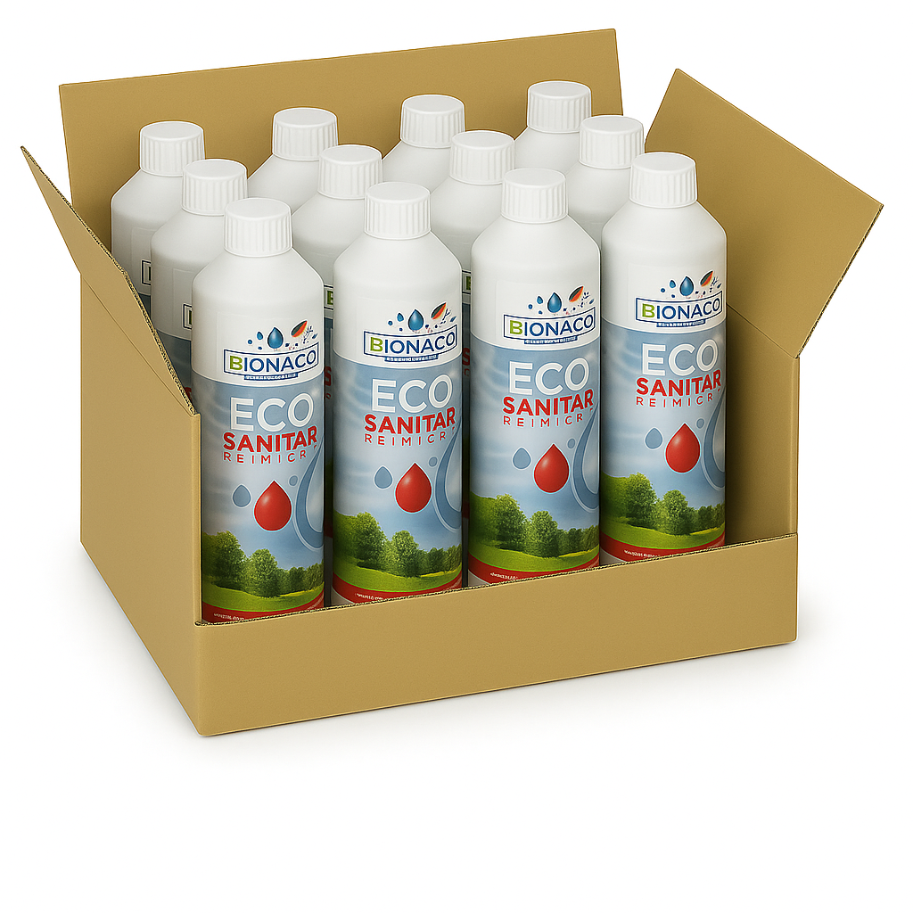 ECO Sanitär Reiniger Konzentrat | 1 Karton = 12 × 1000 ml | Bionaco Reinigung